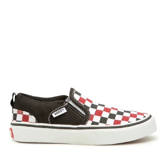 Vans Youth Checkerboard Asher Slip On Sneaker